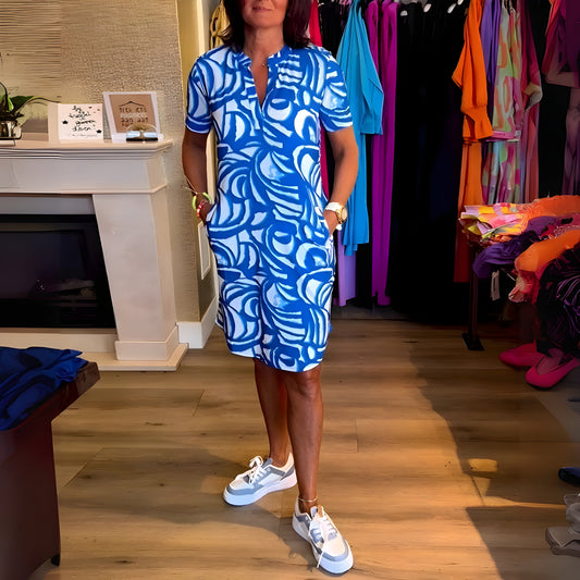 Elegantes Kleid mit kurzen Ärmeln