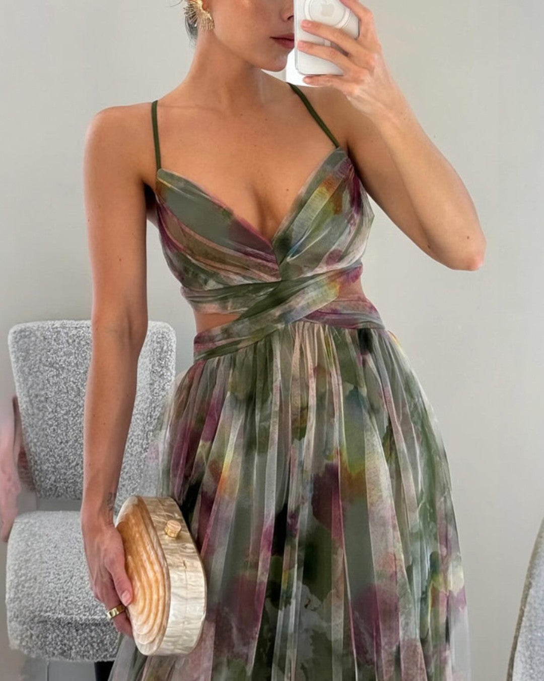 Bezauberndes Maxikleid mit floralem Print