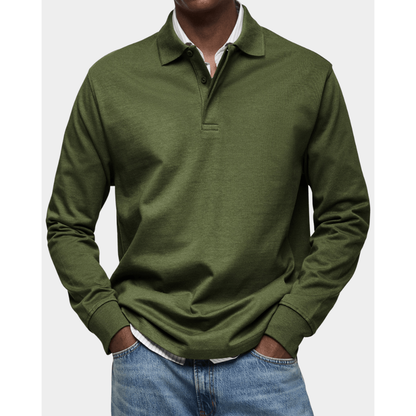 Komfortables Frühlings-Poloshirt mit langen Ärmeln