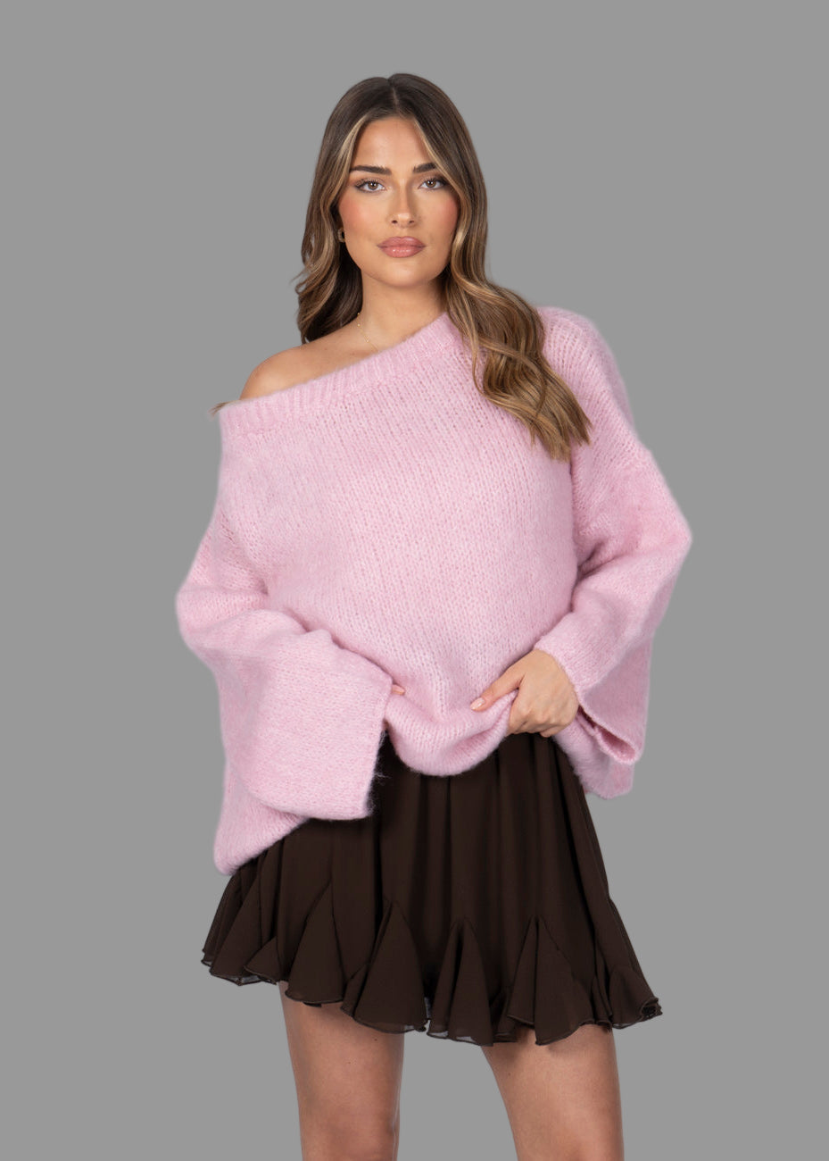 Ultrasoftes Strickteil mit schulterfreiem Schnitt