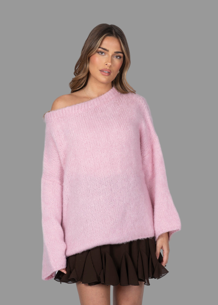 Ultrasoftes Strickteil mit schulterfreiem Schnitt