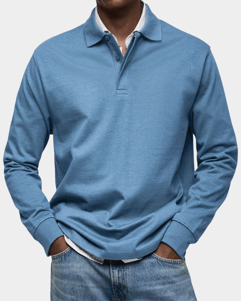 Komfortables Frühlings-Poloshirt mit langen Ärmeln
