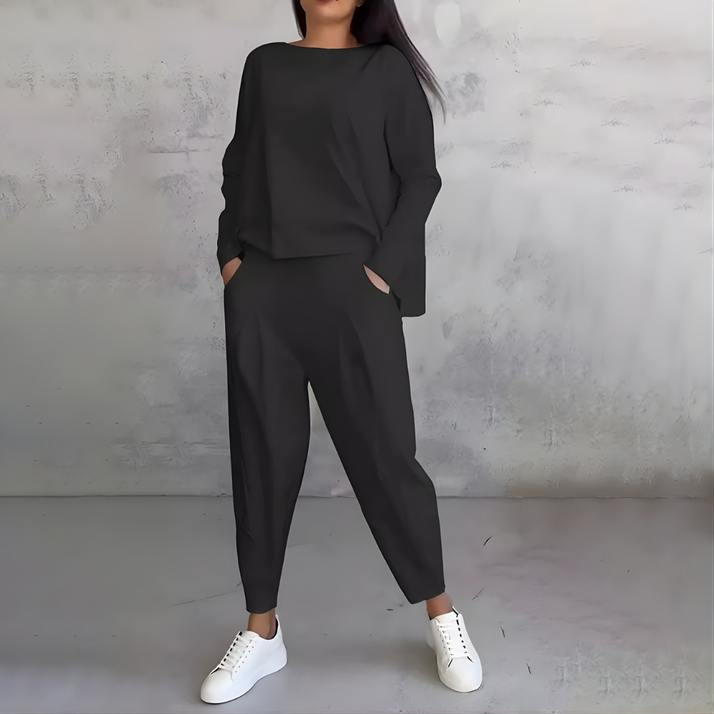 Camilla™ – Leichtes Damen 2-teiliges Loungewear Set mit Langarm
