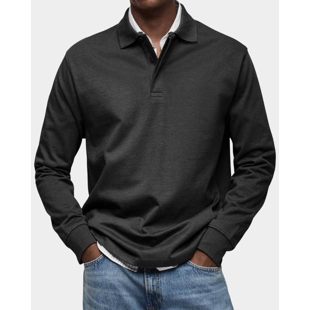 Komfortables Frühlings-Poloshirt mit langen Ärmeln