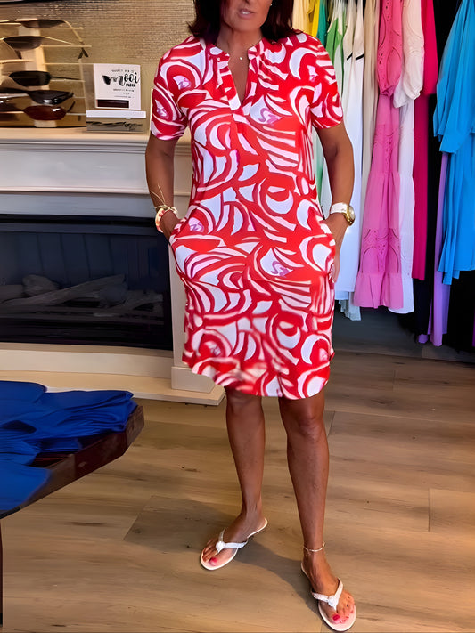 Elegantes Kleid mit kurzen Ärmeln