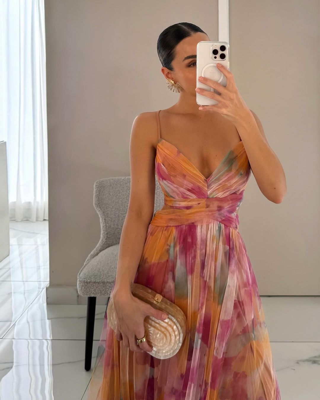 Bezauberndes Maxikleid mit floralem Print