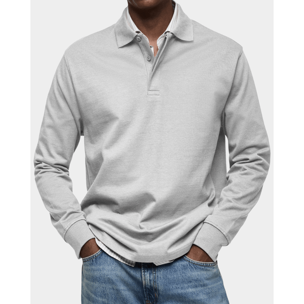 Komfortables Frühlings-Poloshirt mit langen Ärmeln