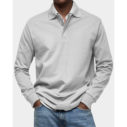 Komfortables Frühlings-Poloshirt mit langen Ärmeln