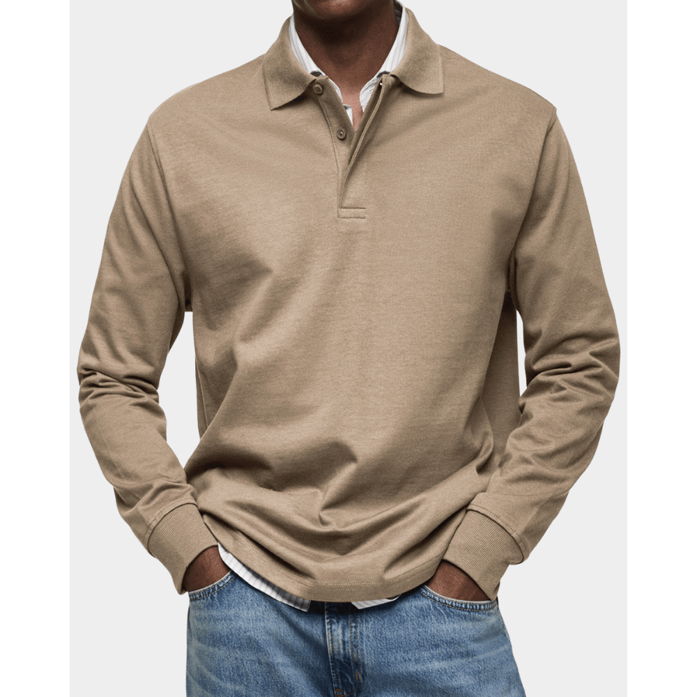 Komfortables Frühlings-Poloshirt mit langen Ärmeln