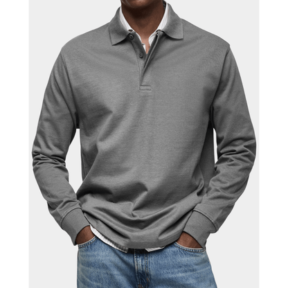 Komfortables Frühlings-Poloshirt mit langen Ärmeln