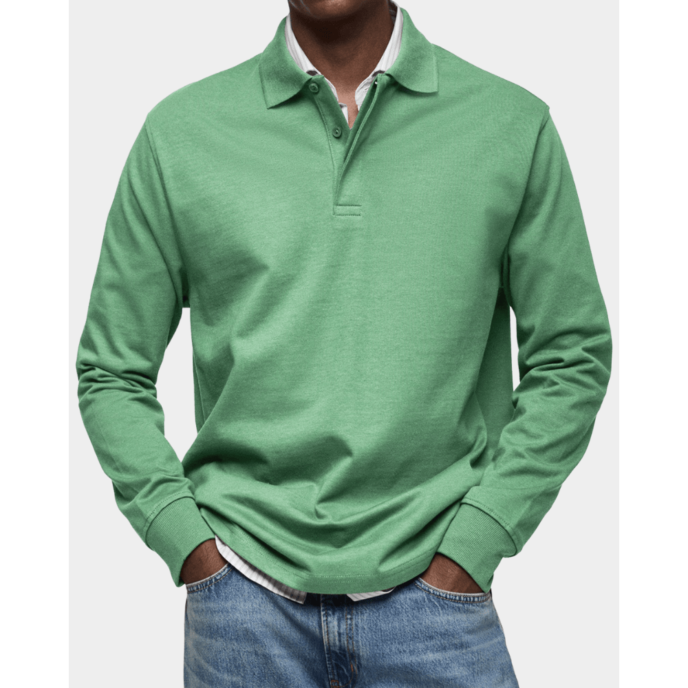 Komfortables Frühlings-Poloshirt mit langen Ärmeln