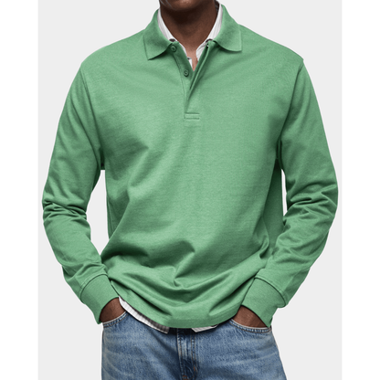 Komfortables Frühlings-Poloshirt mit langen Ärmeln