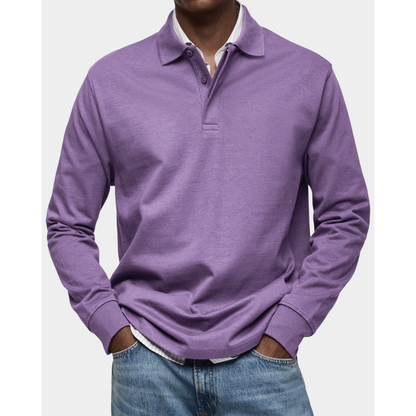 Komfortables Frühlings-Poloshirt mit langen Ärmeln