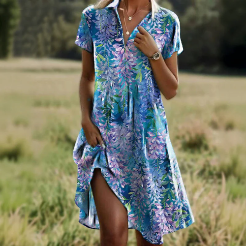 Stylish V-Ausschnitt Kleid