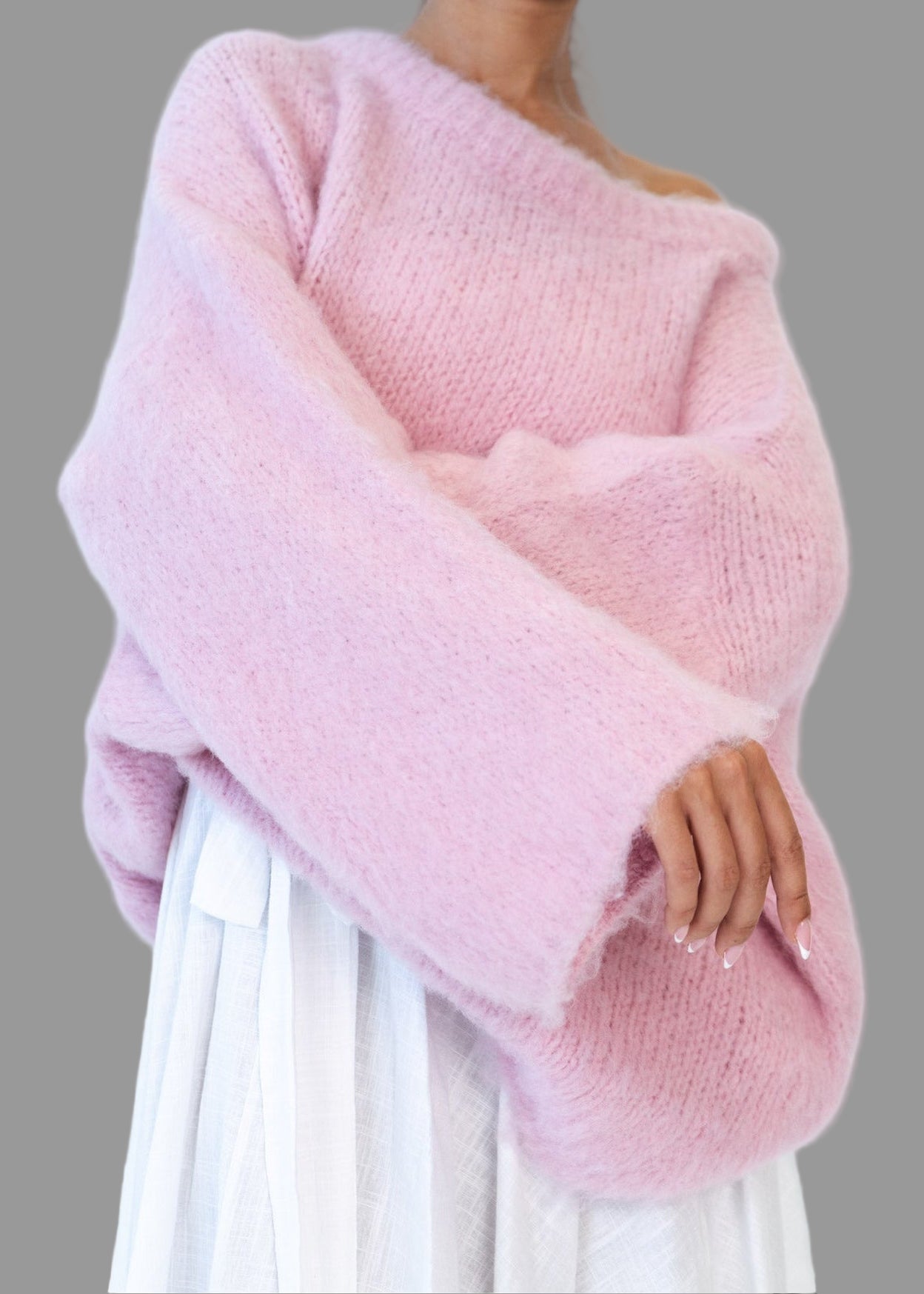 Ultrasoftes Strickteil mit schulterfreiem Schnitt