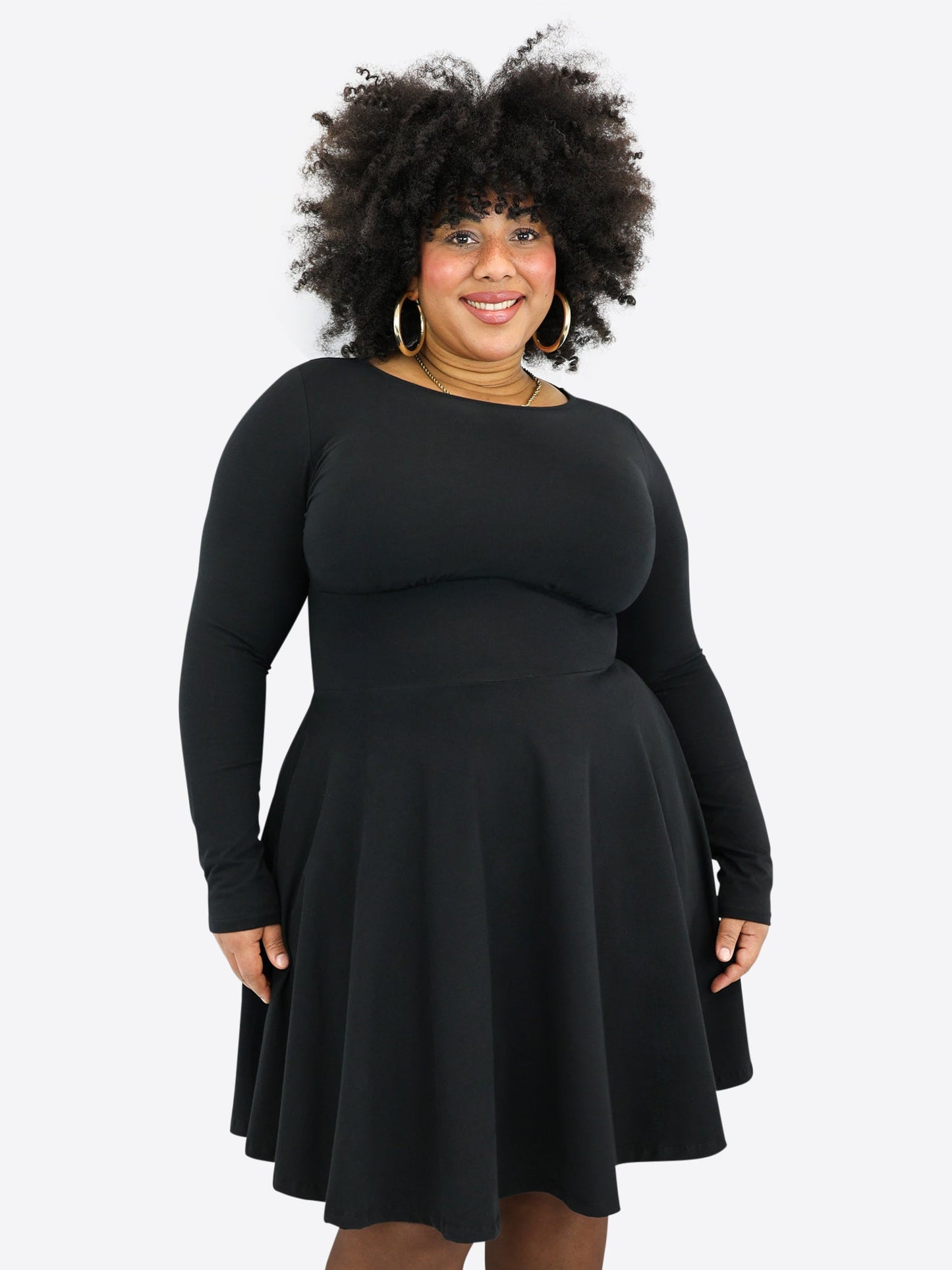 Schwarzes Skort-Kleid