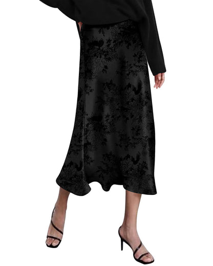 Eleganter Satinrock mit Reißverschluss