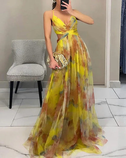 Bezauberndes Maxikleid mit floralem Print