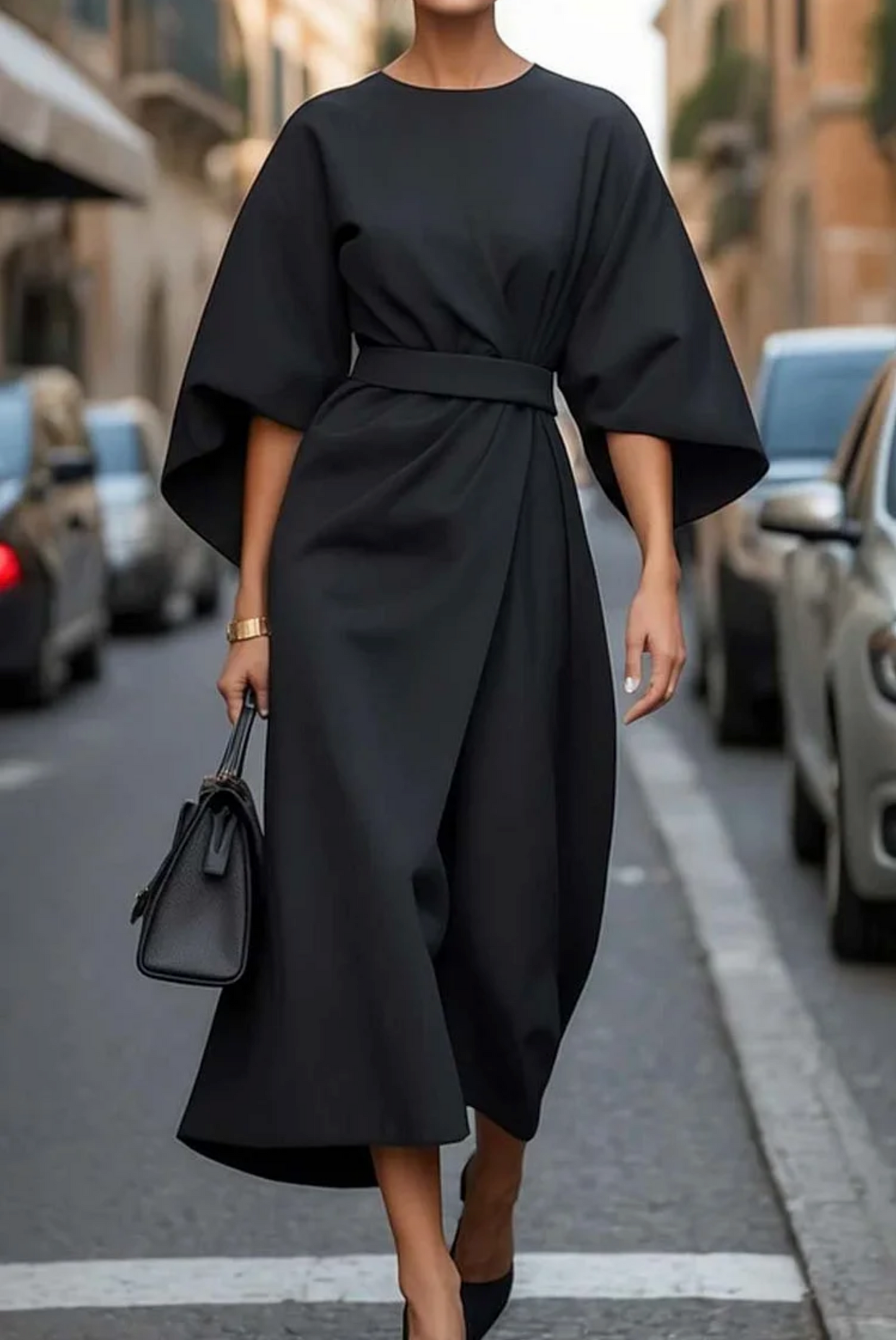 Annabelle | Elegantes Damenkleid mit Gürtel