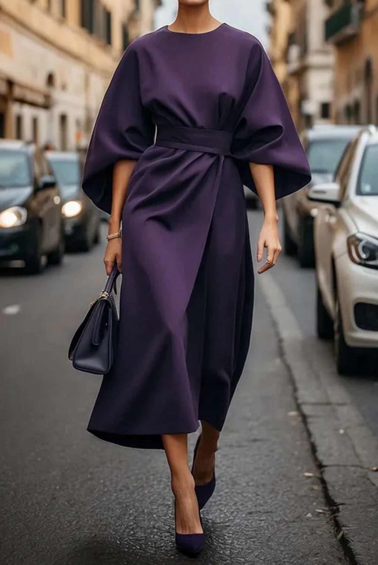 Annabelle | Elegantes Damenkleid mit Gürtel