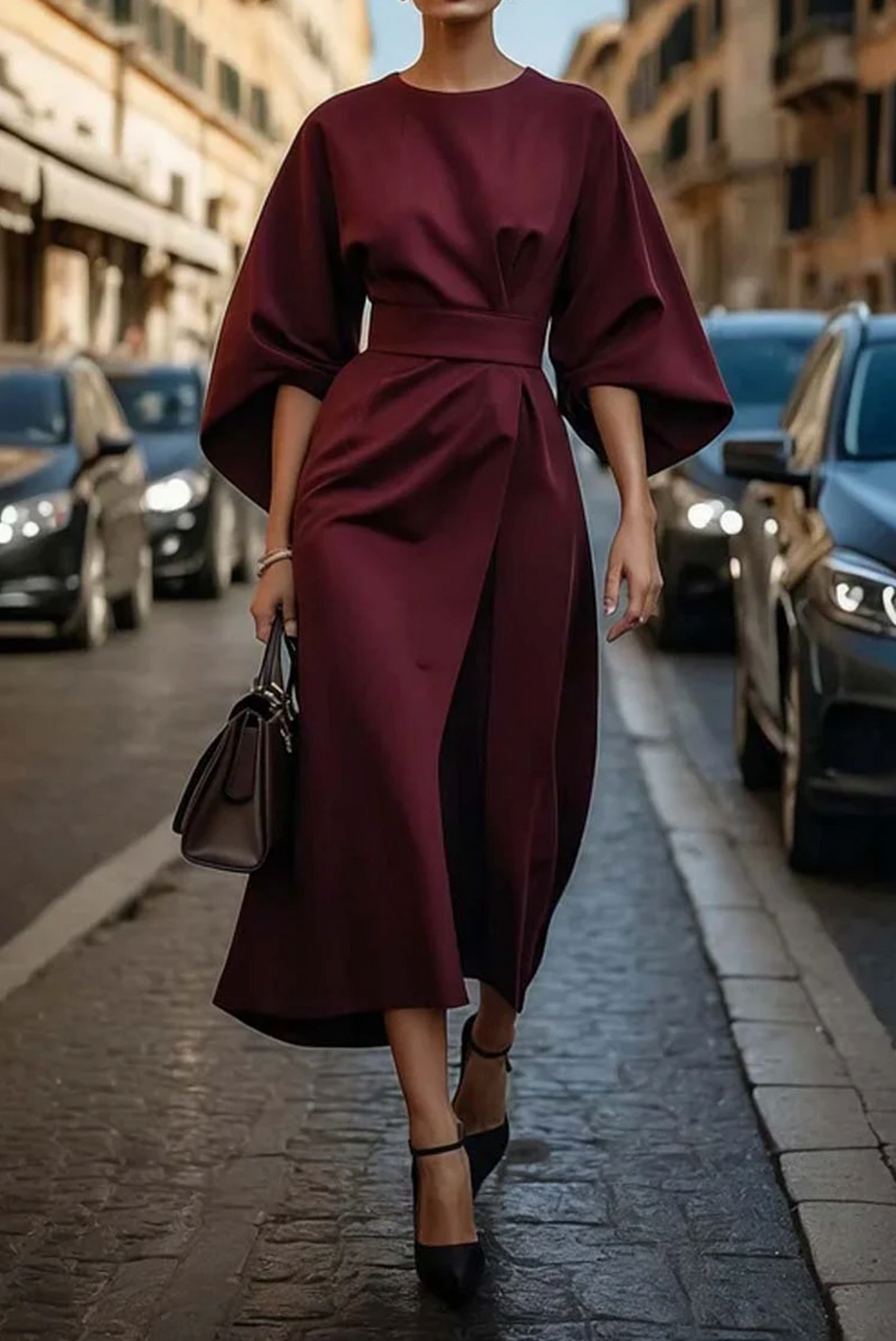 Annabelle | Elegantes Damenkleid mit Gürtel