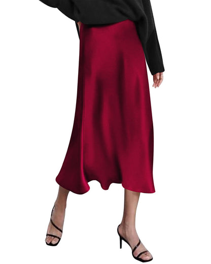 Eleganter Satinrock mit Reißverschluss