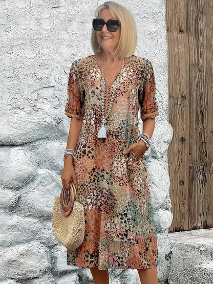 Eva | Kleid mit V-Ausschnitt