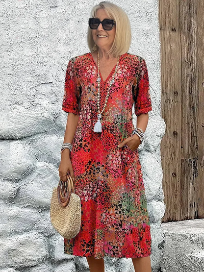 Eva | Kleid mit V-Ausschnitt