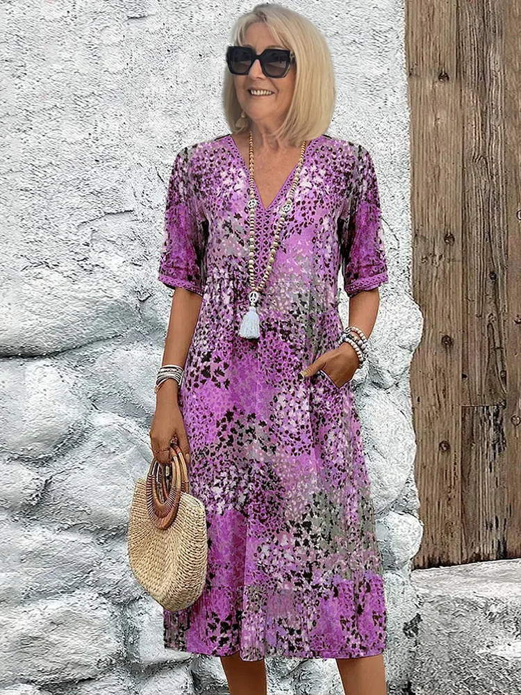 Eva | Kleid mit V-Ausschnitt