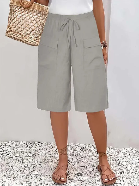 Lina – Korte broek met elastische tailleband - optimize
