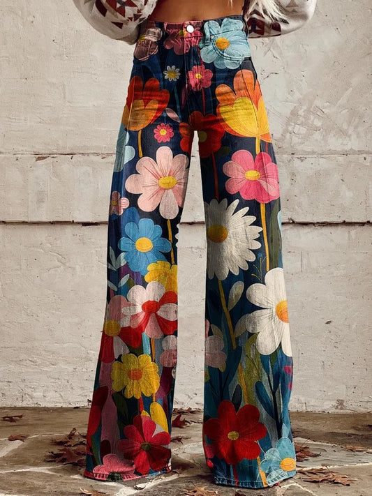 Weite Hose mit Blumenmuster - optimize