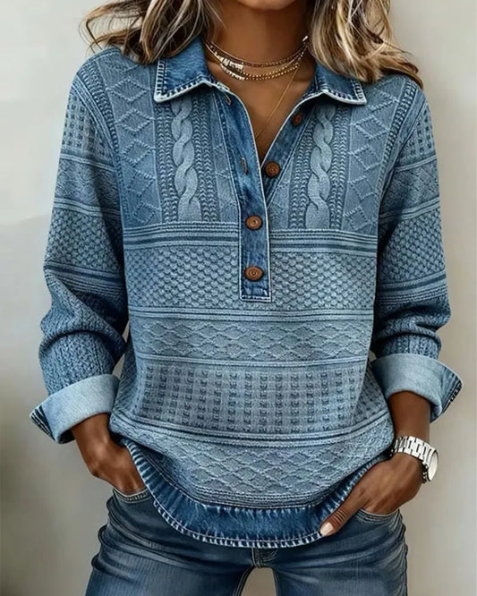 Stricktop mit Kragen & Knopfleiste - optimize