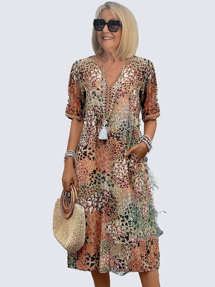 Eva – Jurk met V-hals - remove_bg