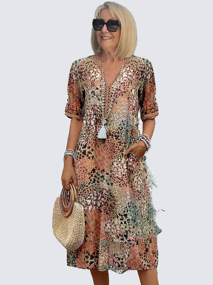 Eva – Jurk met V-hals - remove_bg