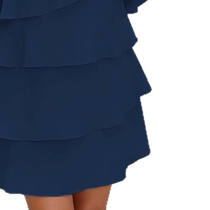 Elegantes, mehrlagiges Rüschenkleid für Damen